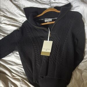 Nili Lotan x Target Black Cable Knit Zip Sweater size XXS